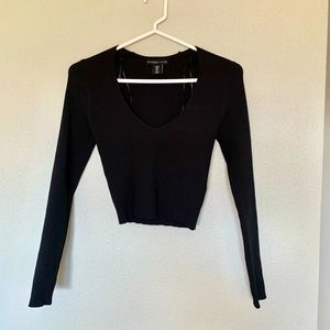 Sincerely Jules V Neck Cropped Sweater